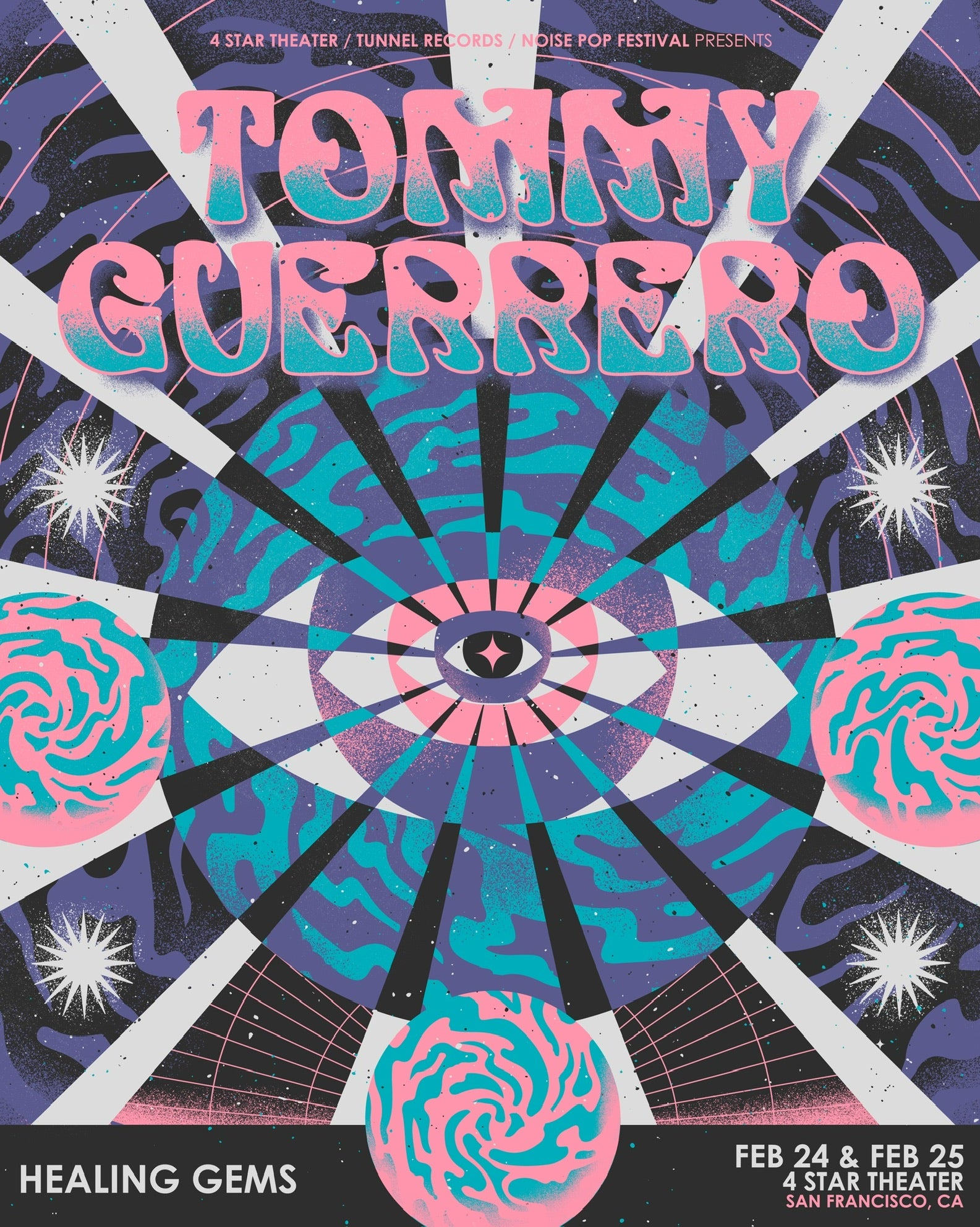  Guerrero ポスター Tommy Guerrero Poster Designed by Blumoo – Tunnel Records