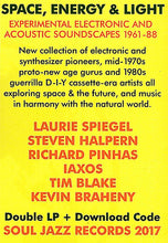 Load image into Gallery viewer, Various | Space, Energy & Light (Experimental Electronic And Acoustic Soundscapes 1961-88) (New)