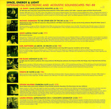 Load image into Gallery viewer, Various | Space, Energy & Light (Experimental Electronic And Acoustic Soundscapes 1961-88) (New)