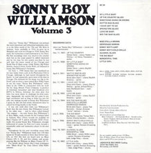 Load image into Gallery viewer, Sonny Boy Williamson | Blues Classics By Sonny Boy Williamson Volume 3