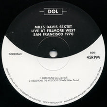 Load image into Gallery viewer, The Miles Davis Sextet | Live At Fillmore West Auditorium, San Francisco April 9, 1970 (New)