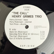 Load image into Gallery viewer, Henry Grimes Trio | The Call (New)

