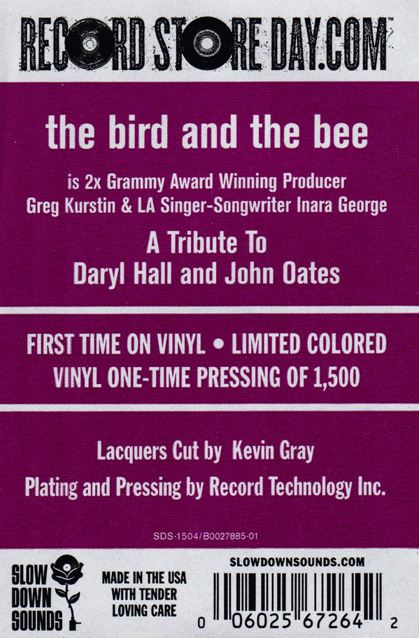 The Bird And The Bee | Interpreting The Masters Volume 1: A Tribute To  Daryl Hall And John Oates (New)