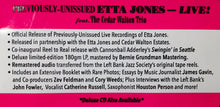Load image into Gallery viewer, Etta Jones | A Soulful Sunday: Live At The Left Bank Featuring The Cedar Walton Trio
