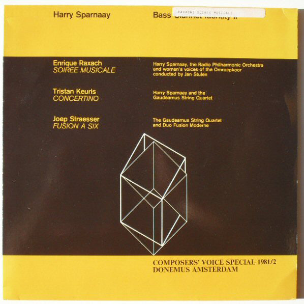 Harry Sparnaay | Bass Clarinet Identity II (Soiree Musicale / Concertino / Fusion A Six)
