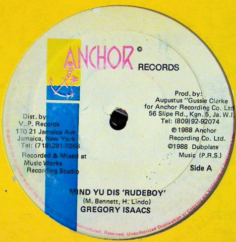 Gregory Isaacs | Mind Yu Dis 'Rudeboy' (New)