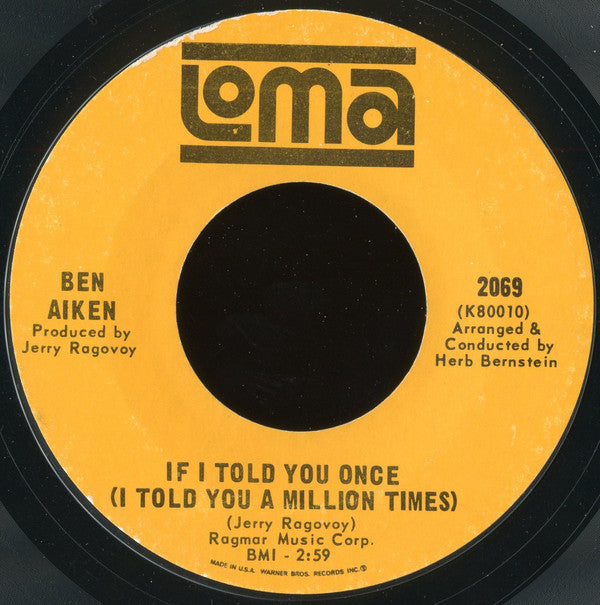 Ben Aiken | If I Told You Once (I Told You A Million Times) / You Were Meant To Be My Baby