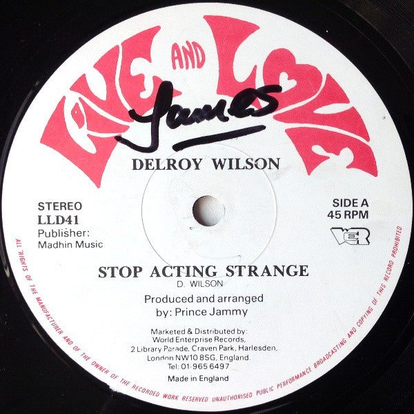 Delroy Wilson | Stop Acting Strange / Don't Put The Blame On Me