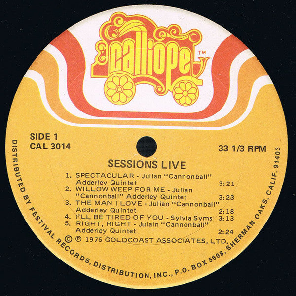 Load image into Gallery viewer, Cannonball Adderley | Sessions, Live