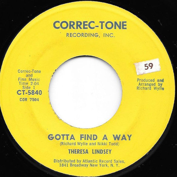 Theresa Lindsey | Gotta Find A Way / Wonderful One