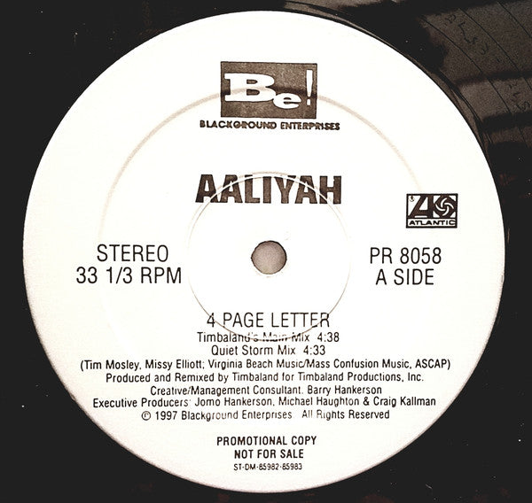Aaliyah | 4 Page Letter