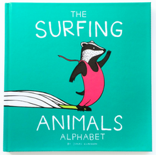 Load image into Gallery viewer, The Surfing Animals Alphabet Book by Jonas Claesson
