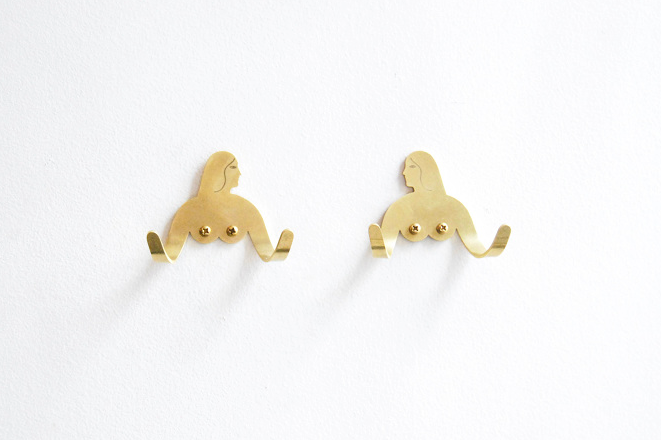 Female Support System Brass Hook - Twins