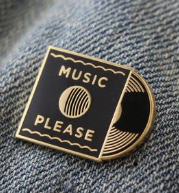 Load image into Gallery viewer, Music Please Enamel Pin

